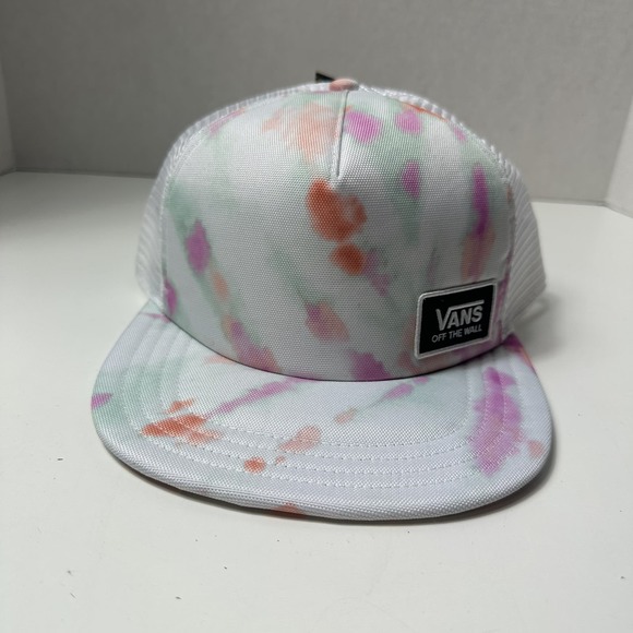 NWT Vans Unisex Beach Bound II True Trucker Hat White Tie Dye One Size - Picture 5 of 11